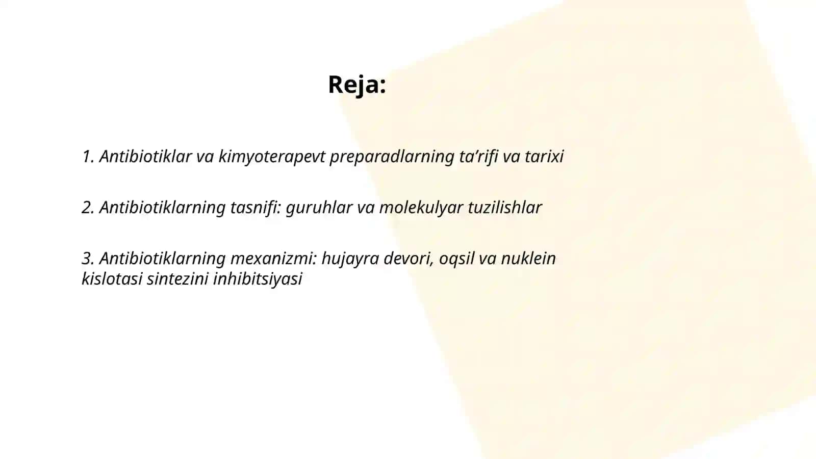 Antibiotiklar va kimyoterapevt preparadlar 2