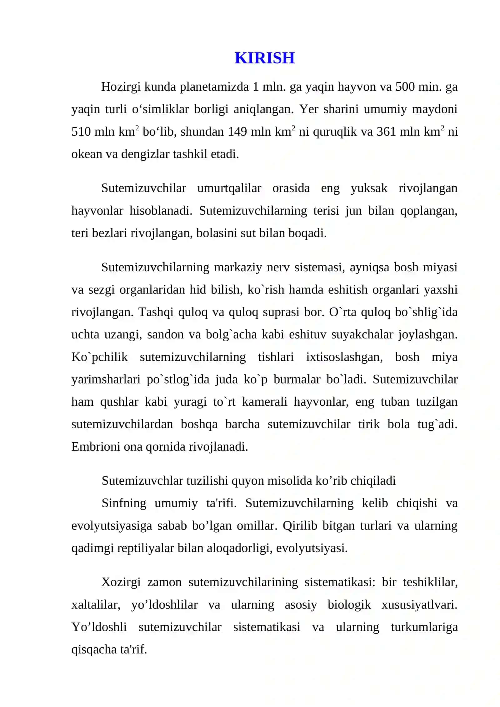 Primatlar biologiyasi va geografik o’rni 2