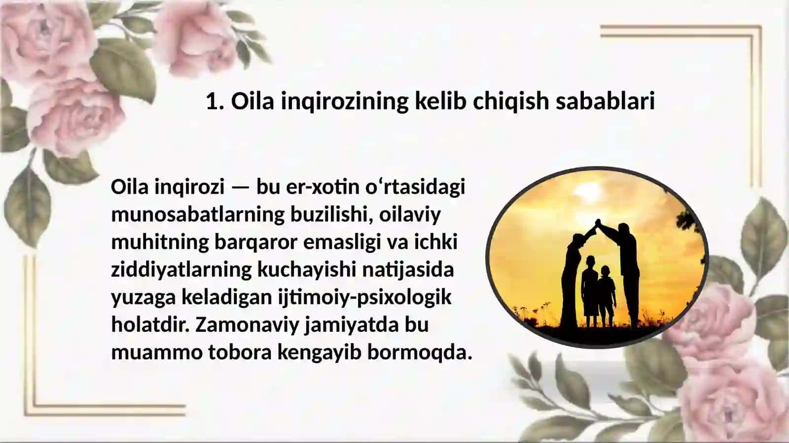 Oila inqirozi va nikoh ajrimlari 2
