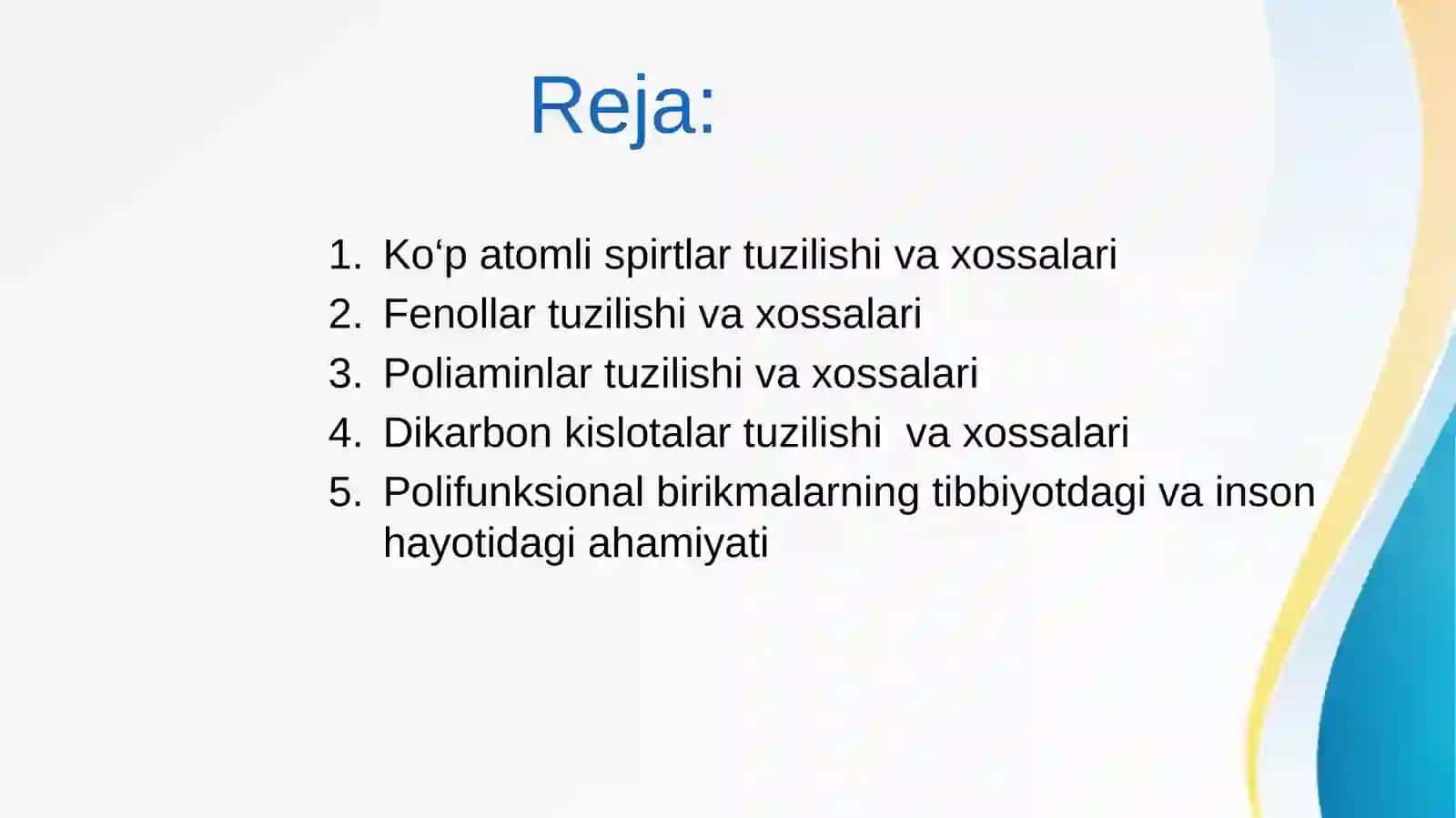 Mono- va polifunksional birikmalar metabolitlar va dorivor vositalar sifatida 2