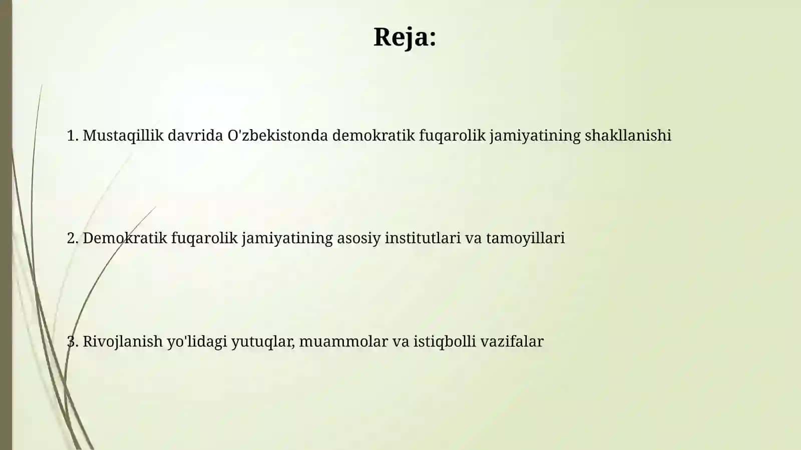 O'zbekistonda demokratik fuqarolik jamiyatining konstitutsiyaviy asoslari 2