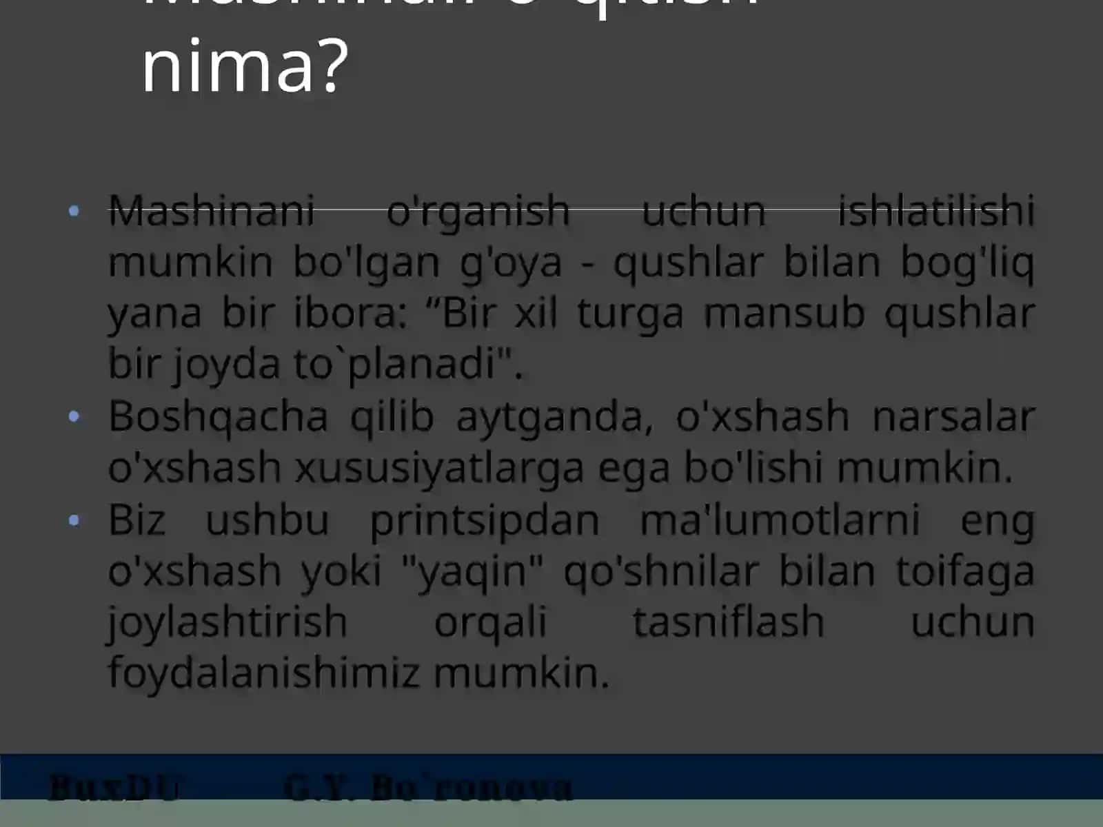 Klassifikasiya va regressiya algoritmi. K-Nearest Neighbour eng yaqin qo'shnilar algoritmi 2