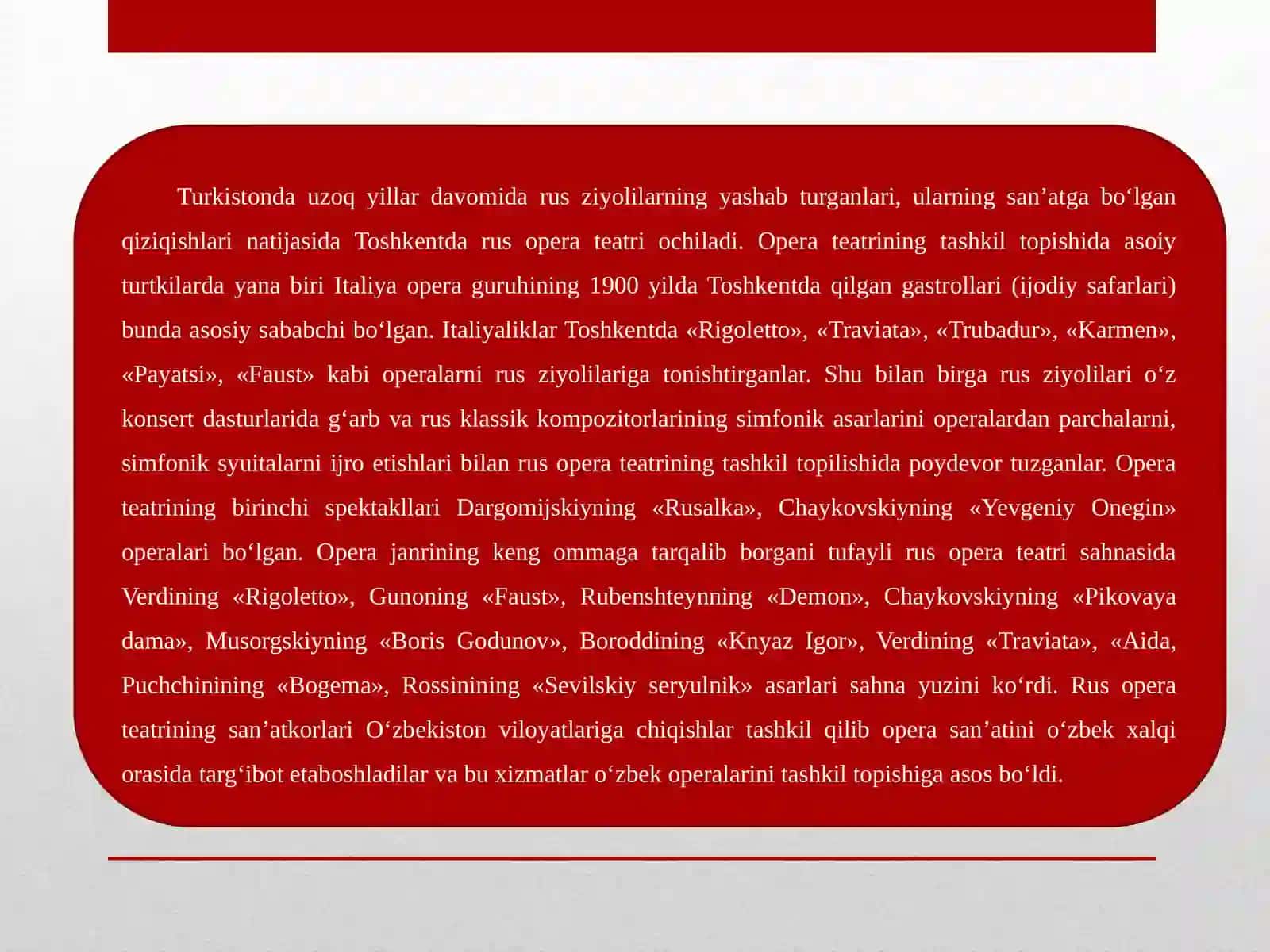 Opera janrining O‘zbekistonda paydo bo‘lishi 2