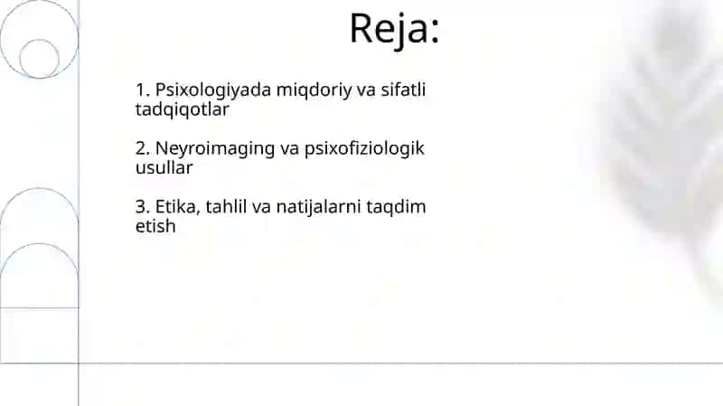 Xozirgi zamon psixologiyasining tadqiqot metodlari 2