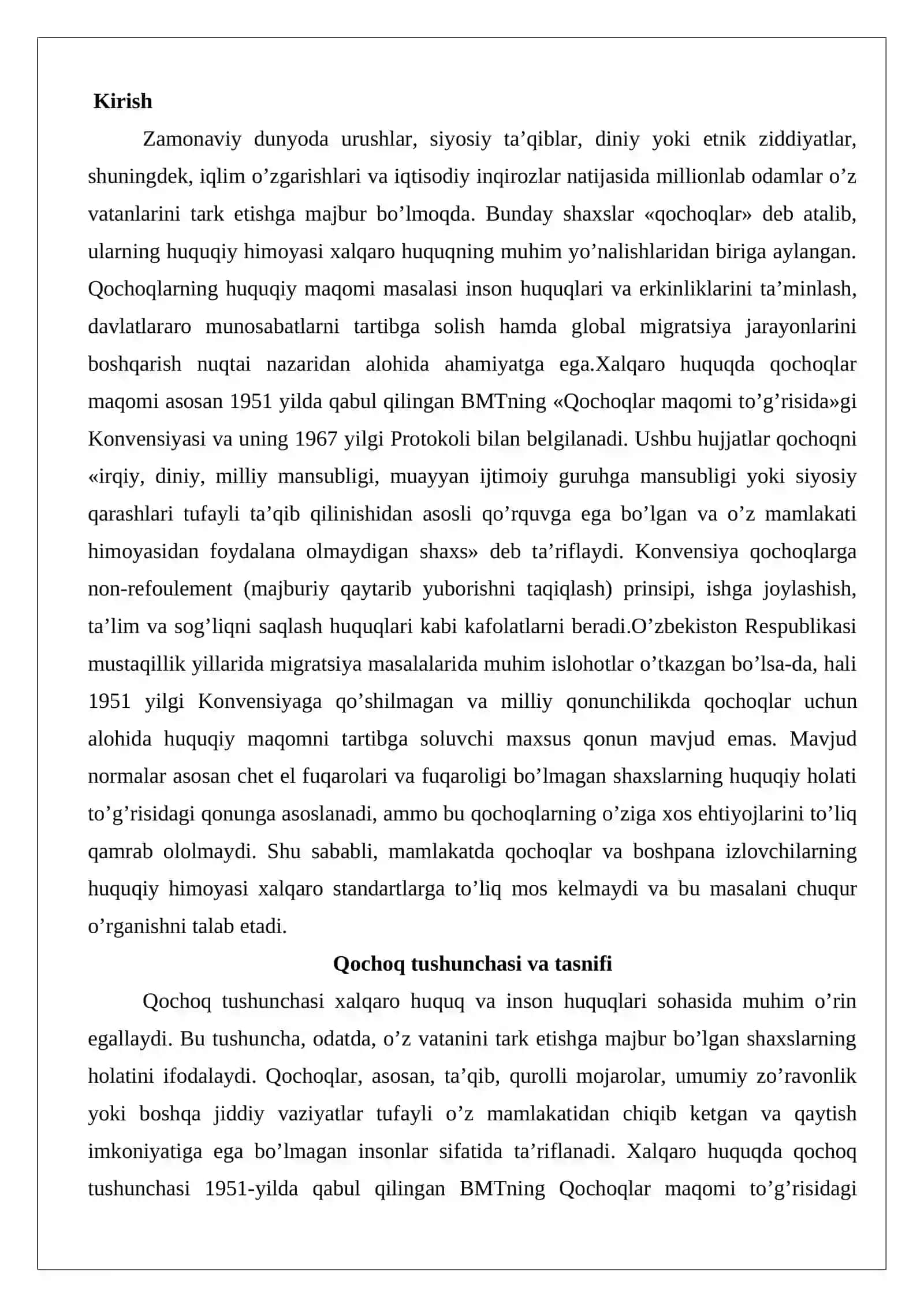 Qochoqlarning huquq va majburiyatlari 2