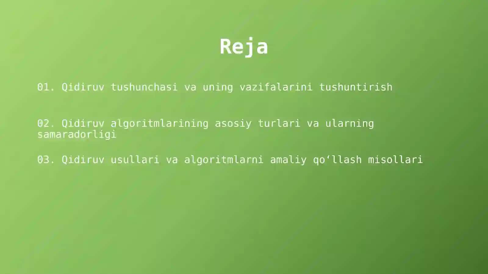 Ma’lumotlarni qidirish usullari, algoritmlari va ularning samaradorligi 2