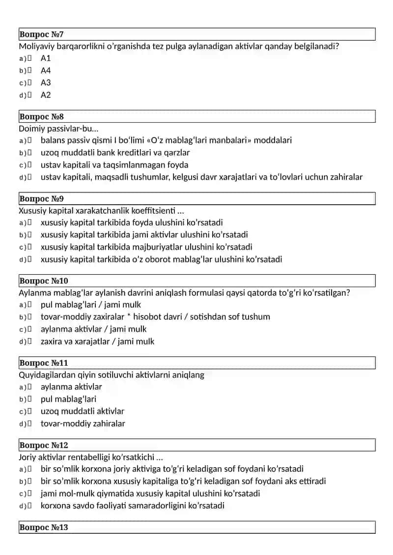 FINANCIAL ANALYSIS 1-UZ 2