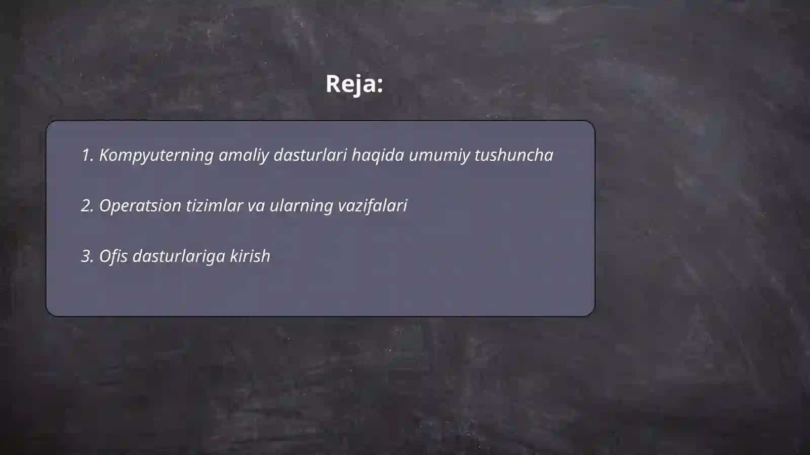 Kompyuterning amaliy dasturlari tarkibi bilan tanishish va ular bilan ishlashni oʻrganish 2