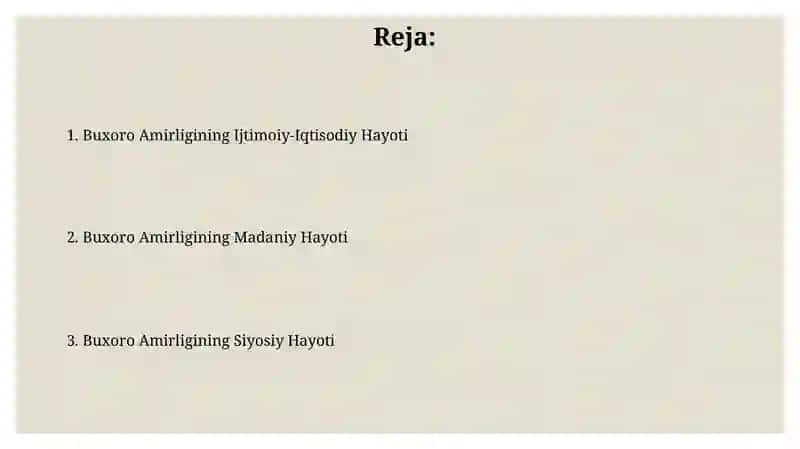 Buxoro Amirligining Ijtimoiy-Iqtisodiy Hayoti 2