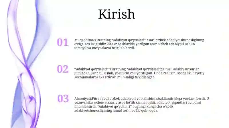 Fitratning Adabiyot Qoidalari 2