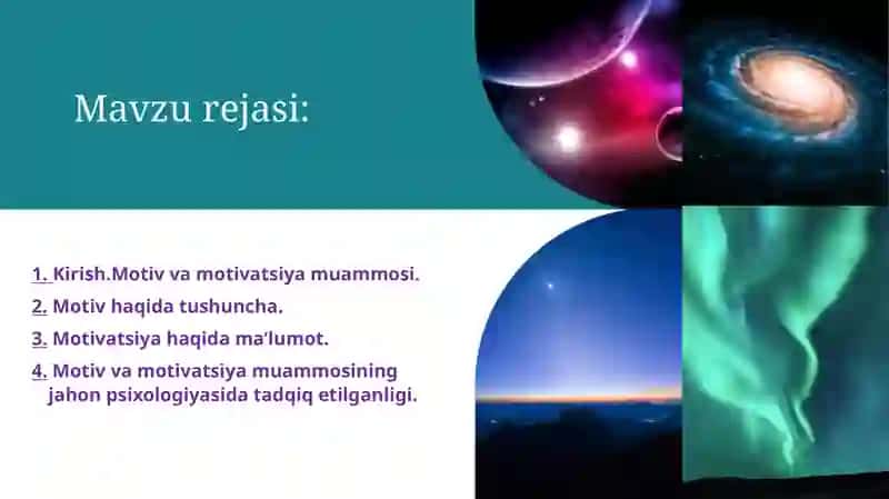 Psixologiya fanidagi "Motiv va Motivatsiya Muammosi" 2