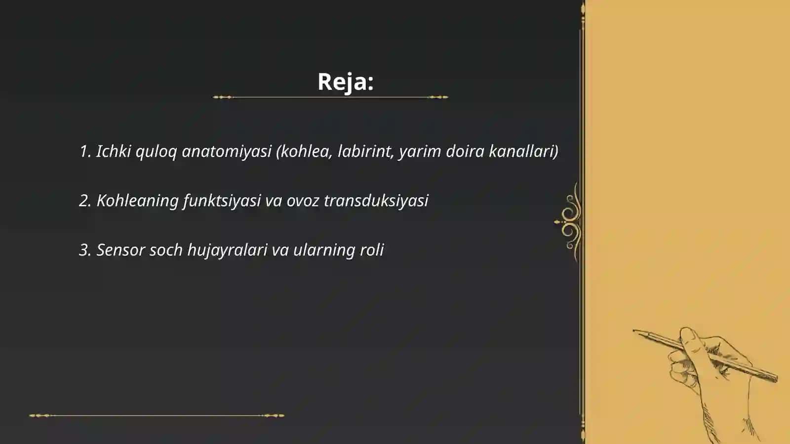 Ichki quloq faoliyati va kasalliklari 2