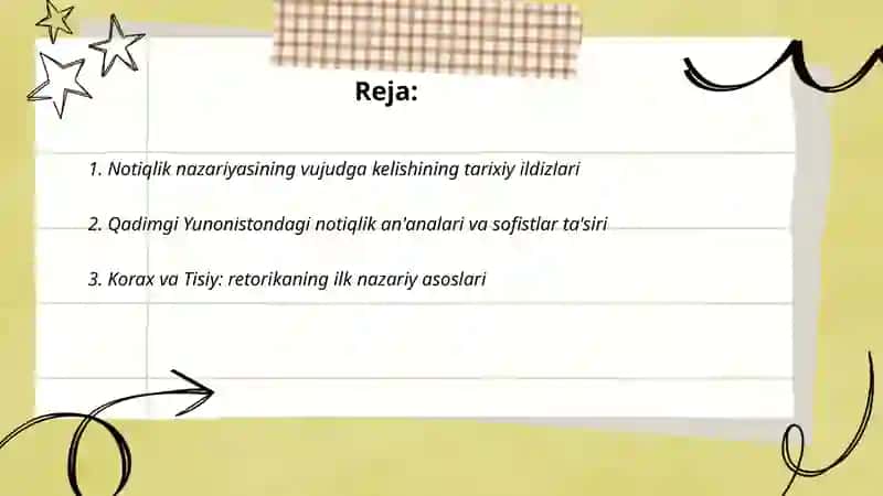 Notiqlik nazariyasining vujudga kelishi 2