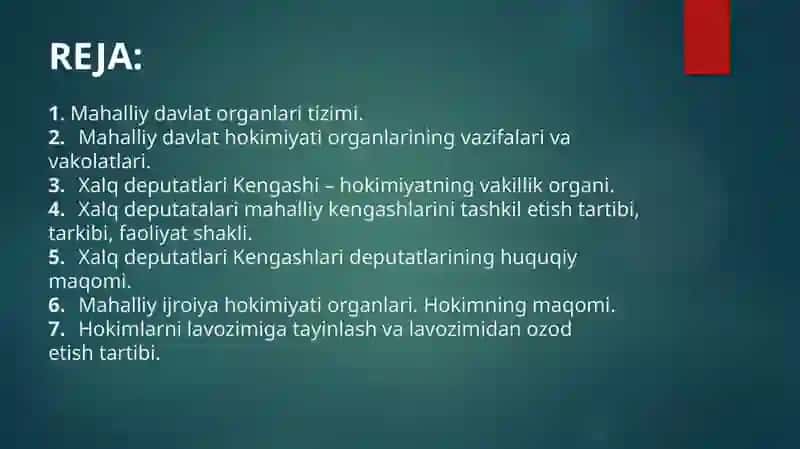 MAHALLIY DAVLAT HOKIMYATINING KONSTITUTSIYAVIY ASOSLARI 2