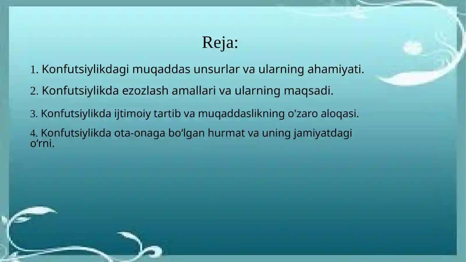 Konfutsiylikda Muqaddas Surlar va Ular E'zozlash Amallari 2