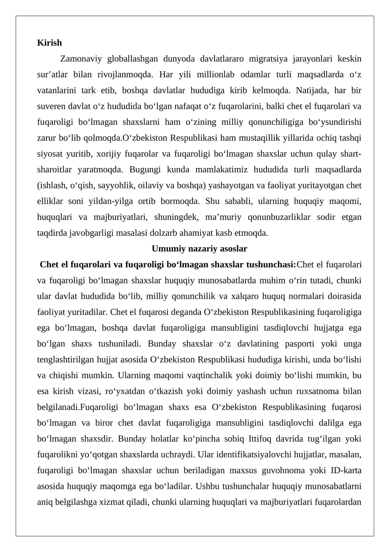 Chet el fuqarolarini va fuqaroligi bo‘lmagan shaxslarning ma’muriy javobgarligi 2
