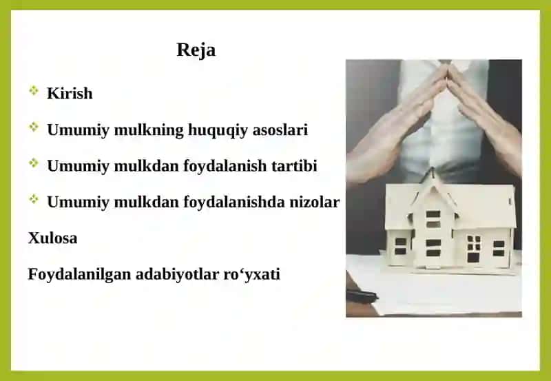 Umumiy mulkdan foydalanish 2