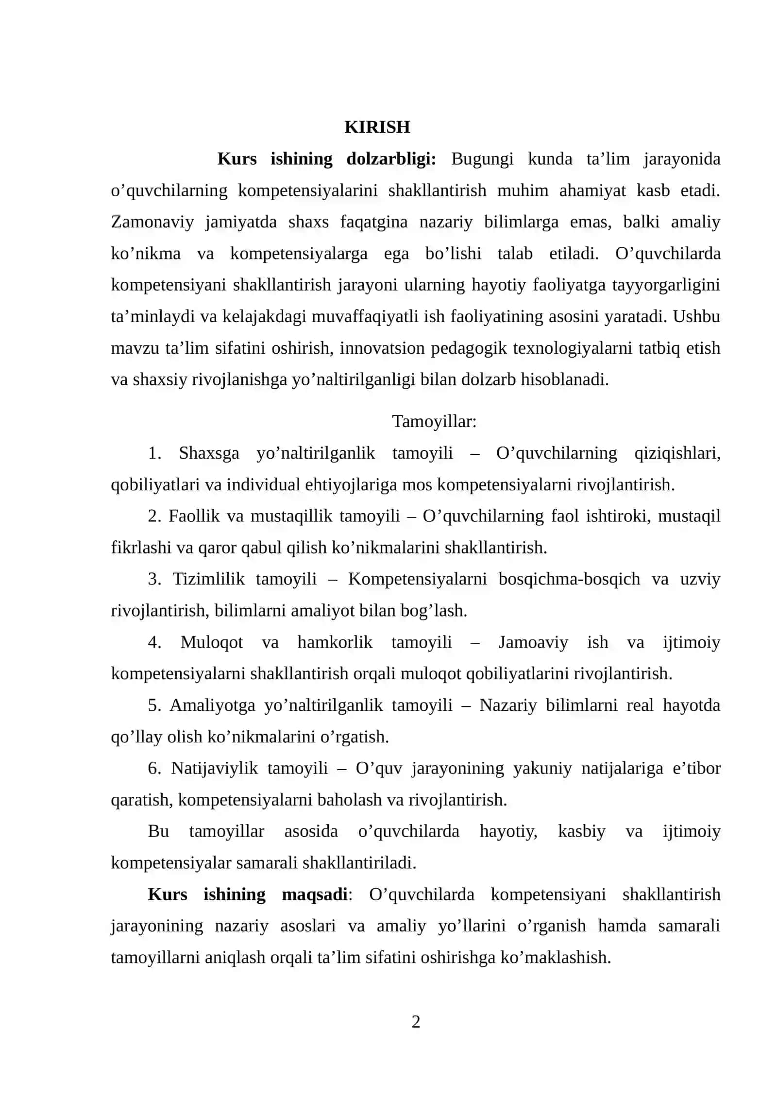 BOB. KOMPETENSIYANI SHAKLLANTIRISHDA INTERFAOL USULLARNING O‘RNI 2