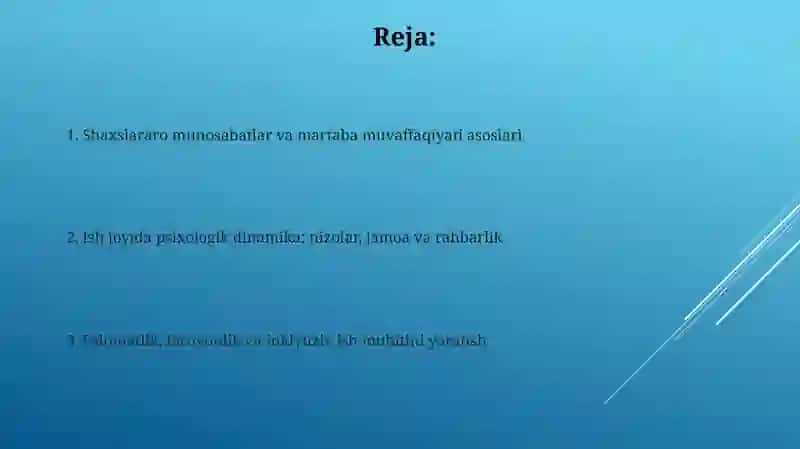 Kasbiy psixologiyada shaxslararo munosabatlar psixologiyasi 2