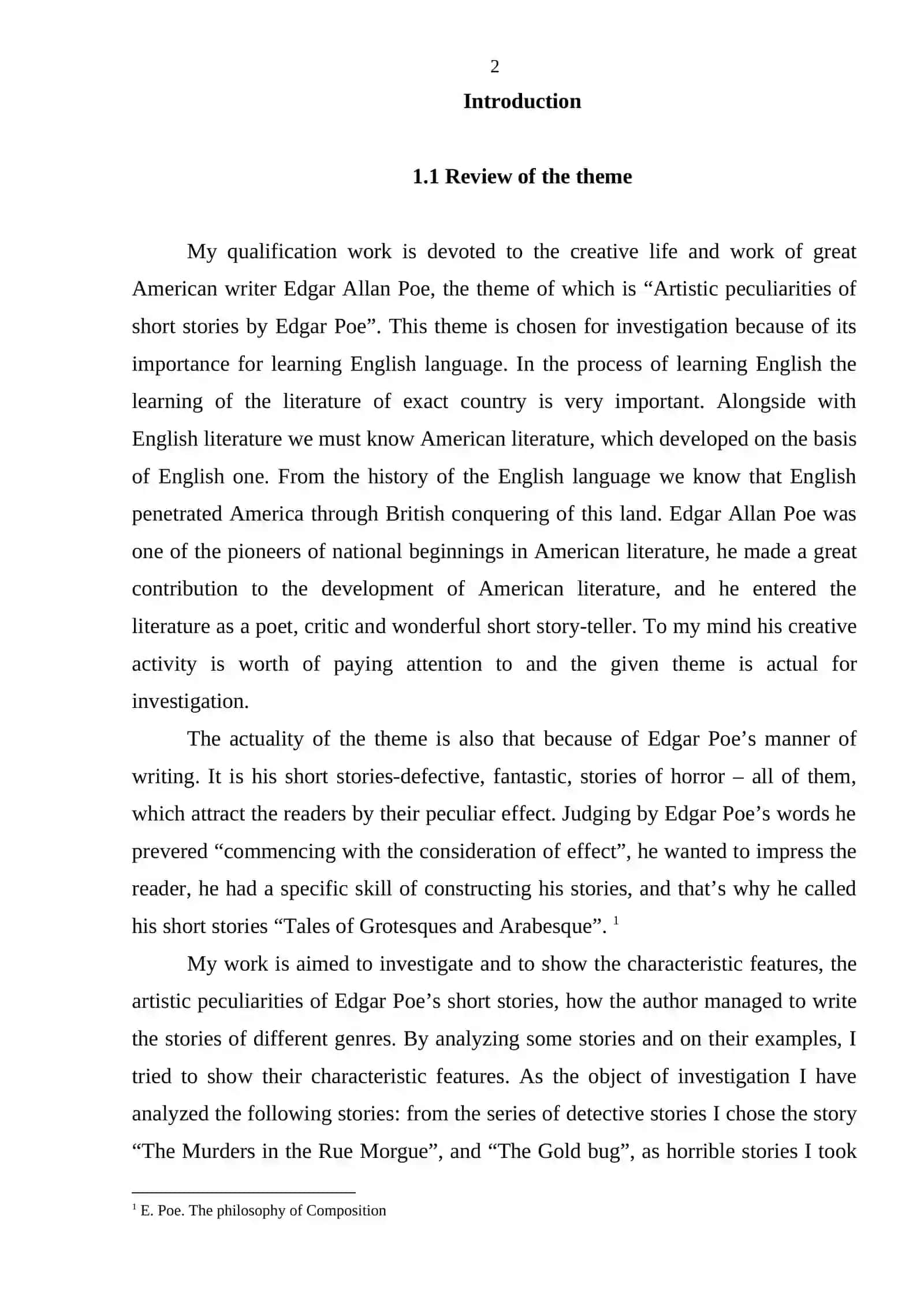 The darkest states of human mind and mysteries in the works of E. A. Poe 2