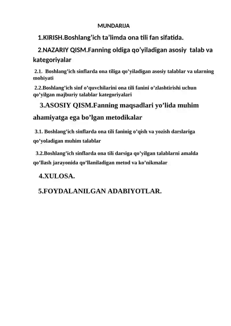 Boshlang’ich sinflarda ona tili darslariga qo’yiladigan talablar 2