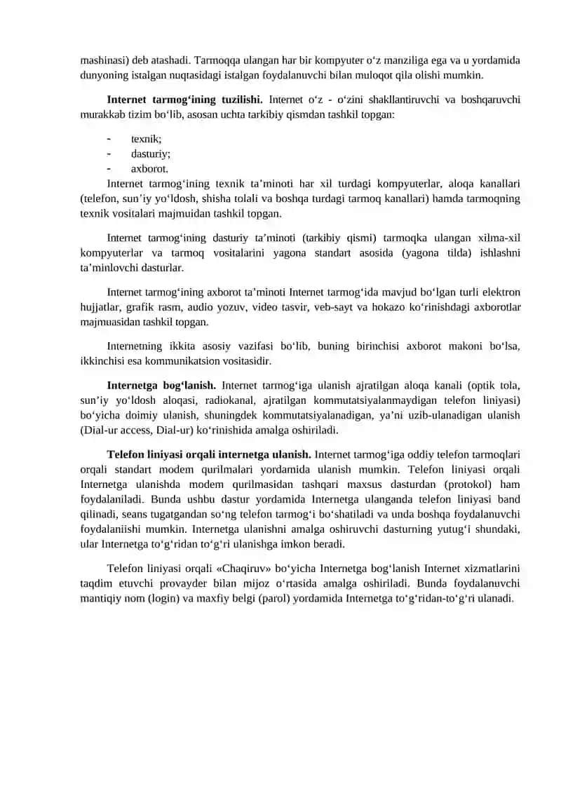 Internet tarmoqining ahamiyati 2