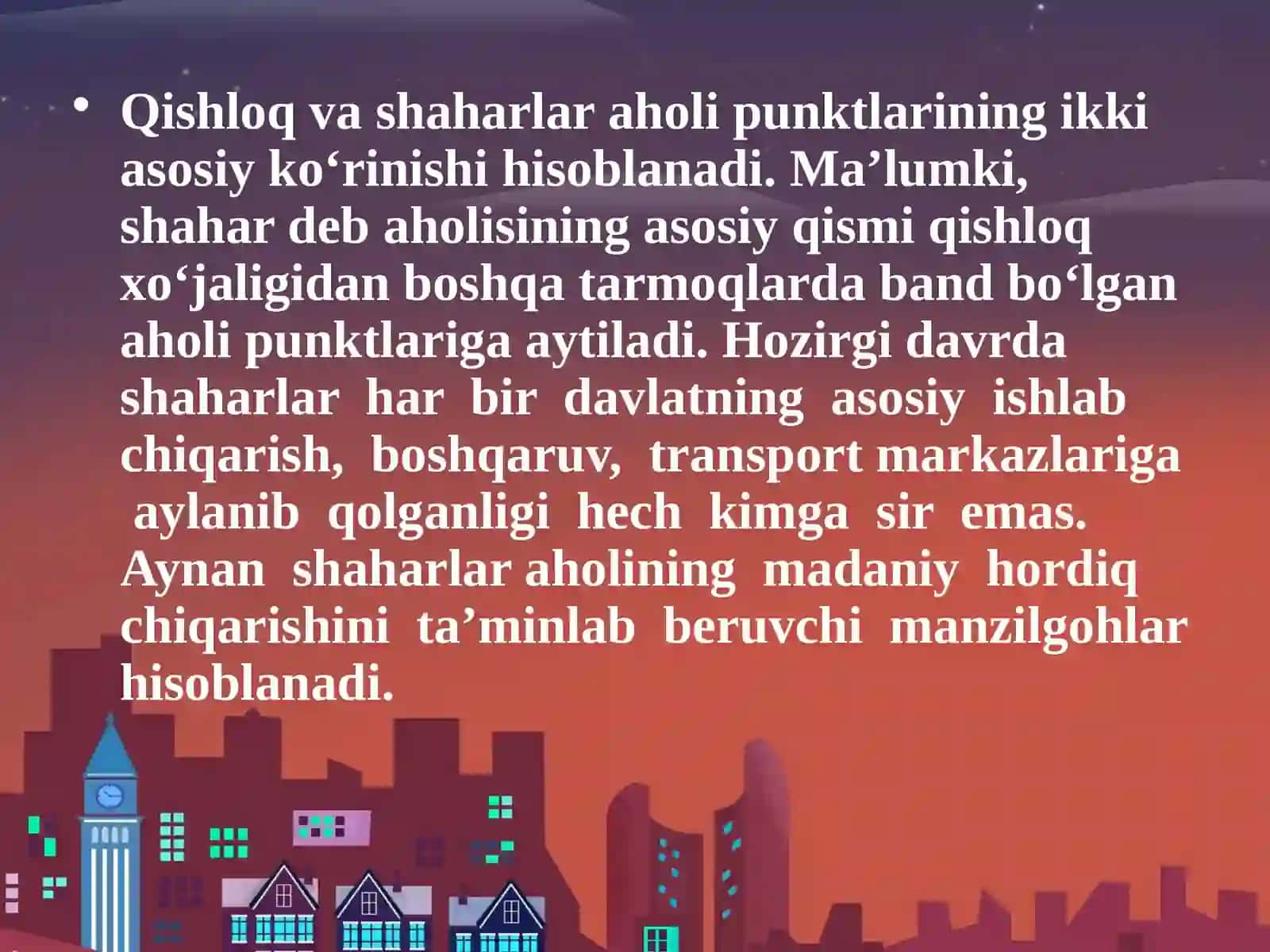 Jahon  mamlakatlarining  urbanizatsiyasi 2