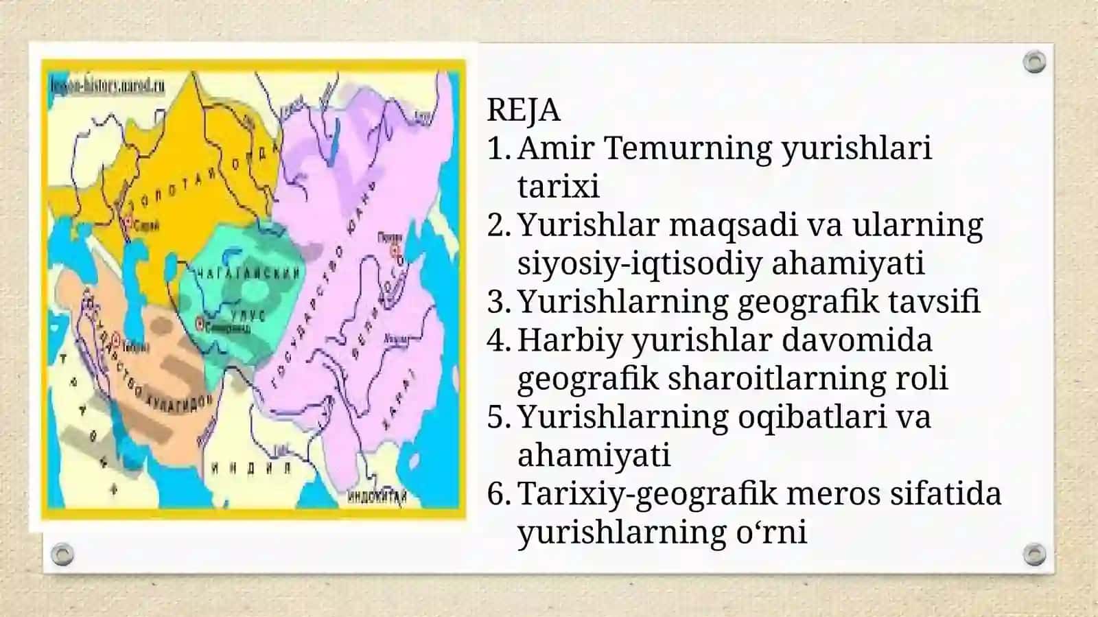 Amir Temur yurushlari tarixi 2