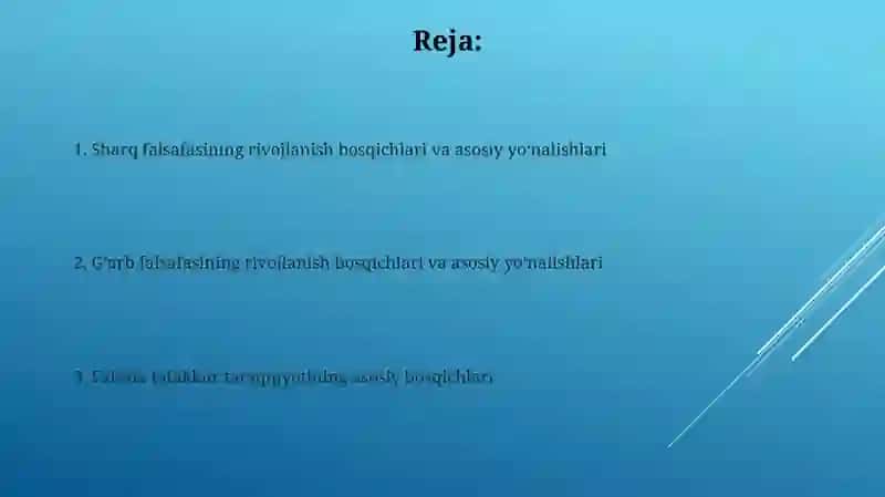 Falsafa tafakkur taraqqiyoti bosqichlari 2