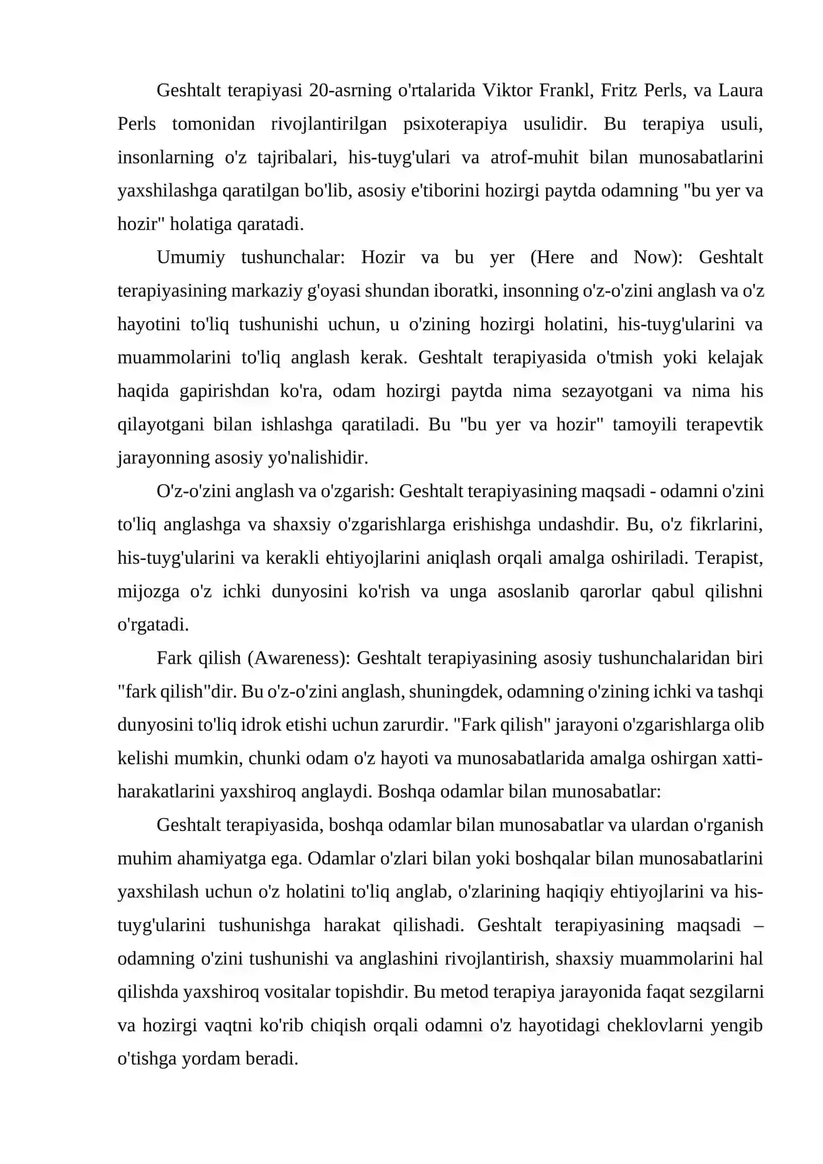 Geshtalt terapiyaning konseptual asoslari 2