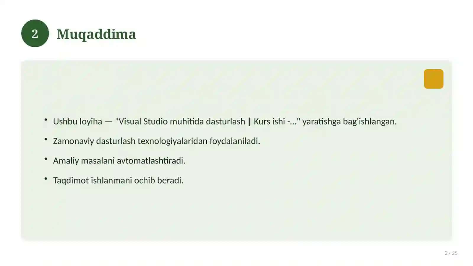 Visual Studio muhitida dasturlash | Kurs ishi - SHIFOXONA MA’LUMOTLARI UCHUN DASTUR ILOVASI 2