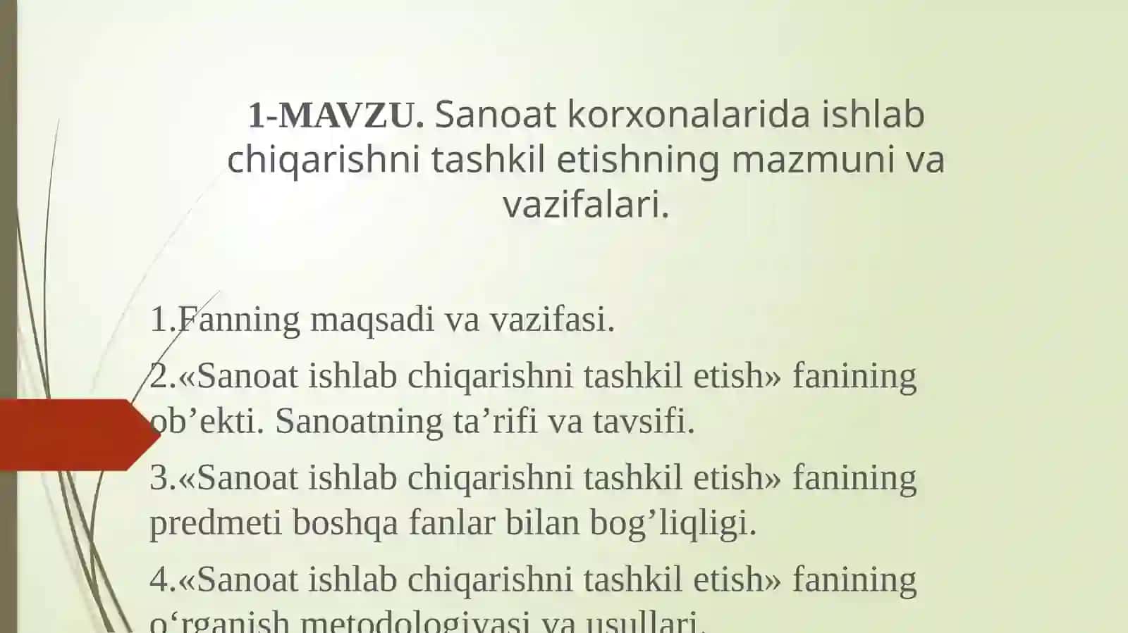 Sanoatkorxonalaridaishlabchiqarishnitashkiletishningmazmuni 2