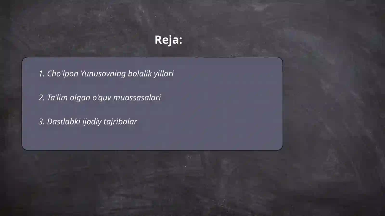 Cho'lpon Yunusov hayoti va ijodi 2
