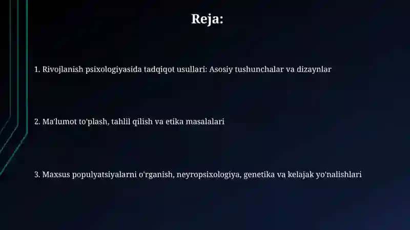 Rivojlanish psixologiyasining tadqiqot metodlari 2