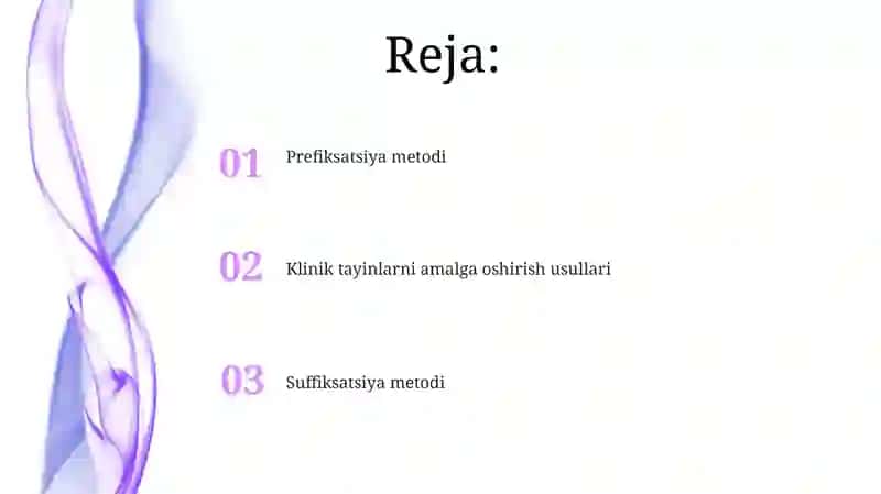 Klinik tayinlarni amalga oshirish usullari 2
