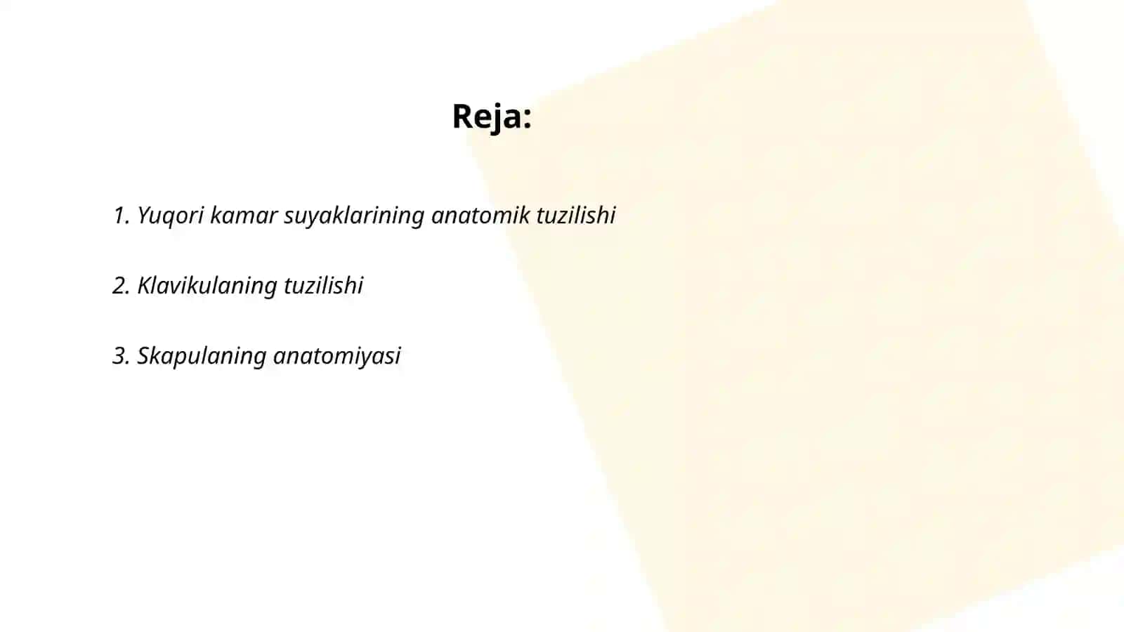 Yuqori kamar suyaklarining tuzilishi 2