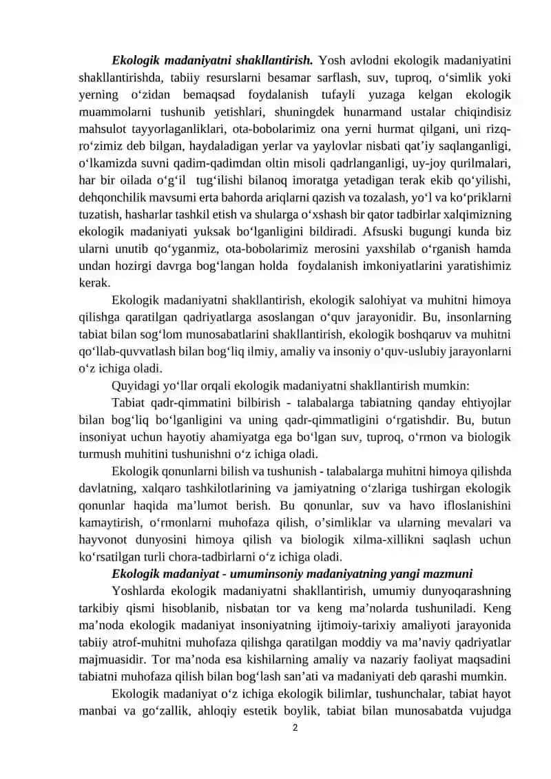 Ekologik madaniyat 2
