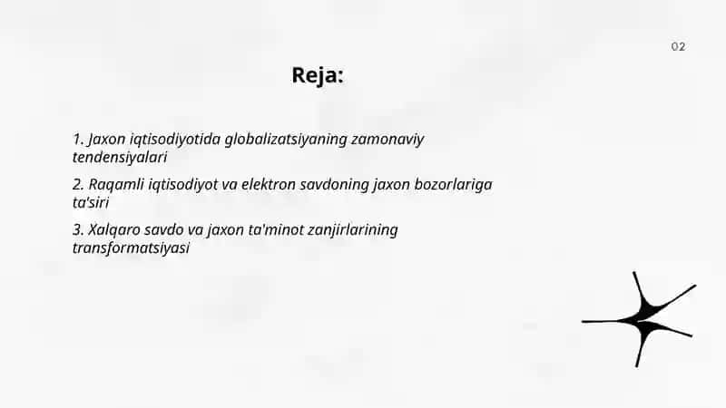 Jaxon iqtisodiyoti zamonaviy rivojlanish bosqichida 2