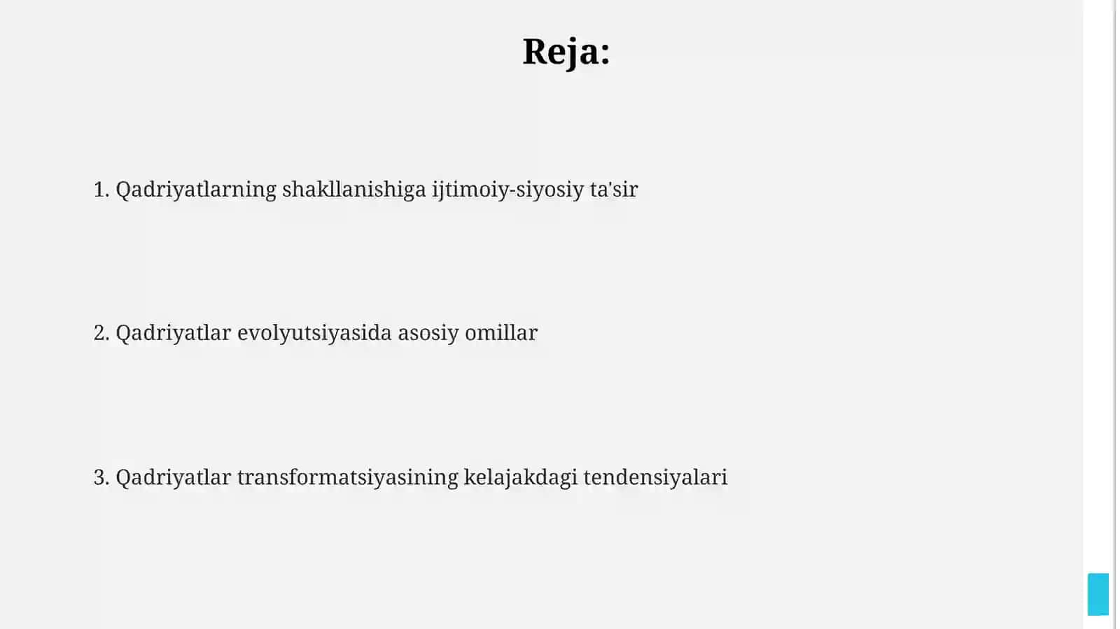 Yangi qadriyatlar tizimi shakllantirishdagi ijtimoiy siyosiy omillar 2