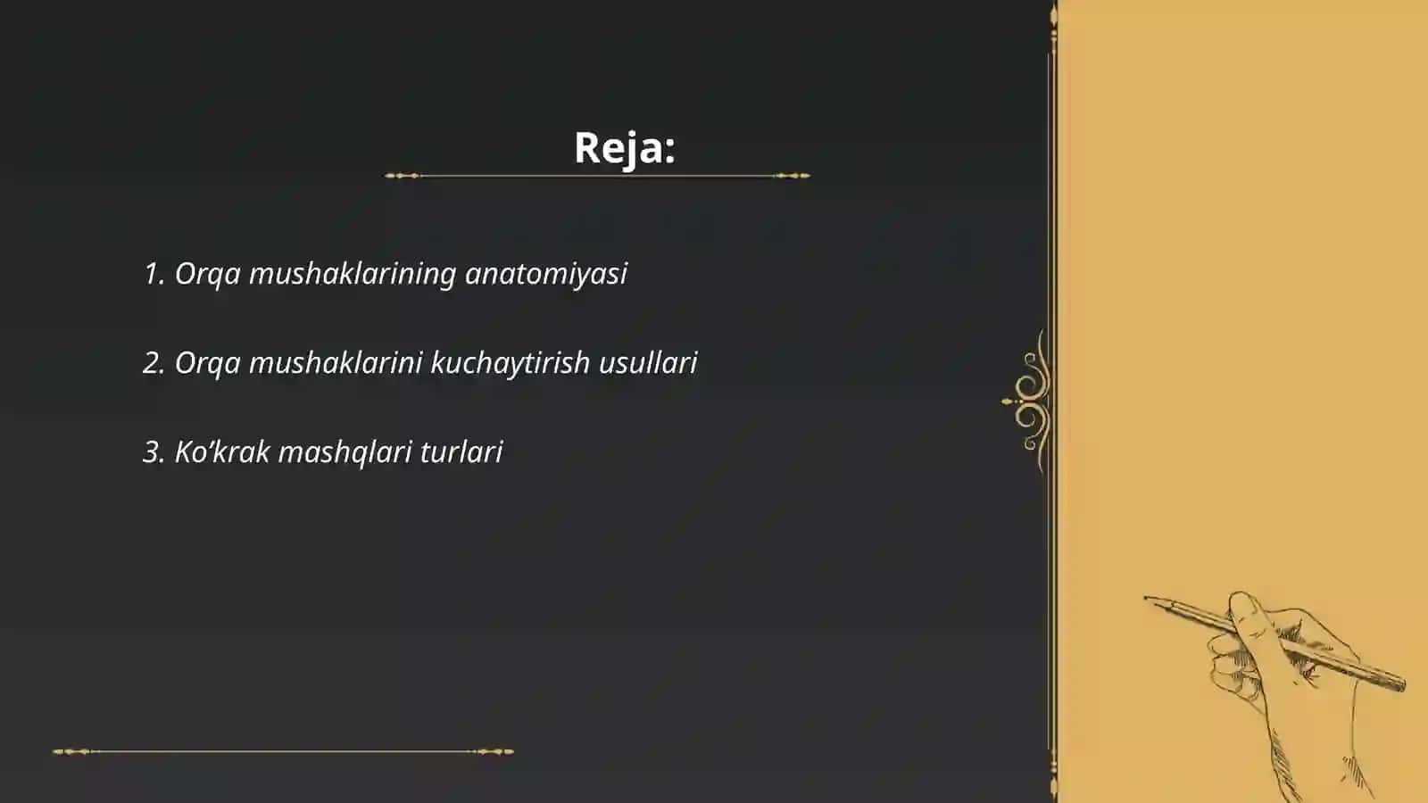 Orqa va koʼkrak mushaklari 2