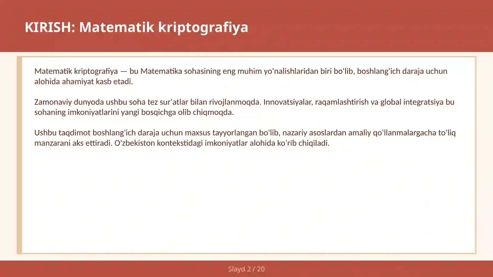 MATAMATIK KRIPTOGRAFIYA 2