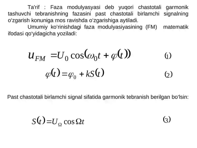Faza modulyasiyasi 2