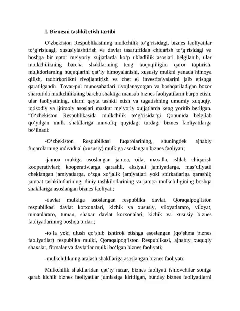 Biznes faoliyatini tahlil etish va rejalashtirish 2