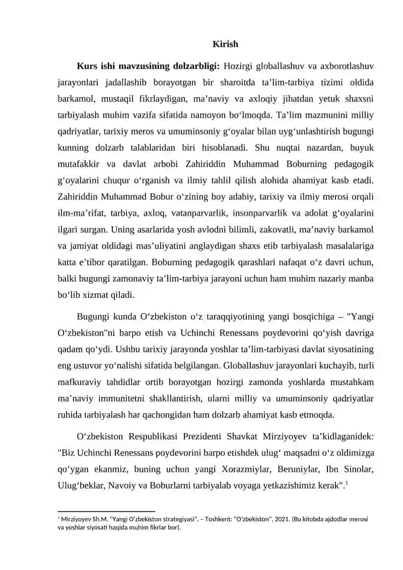 Zahiriddin Muhammad Bobuming pedagogik g’oyalari 2