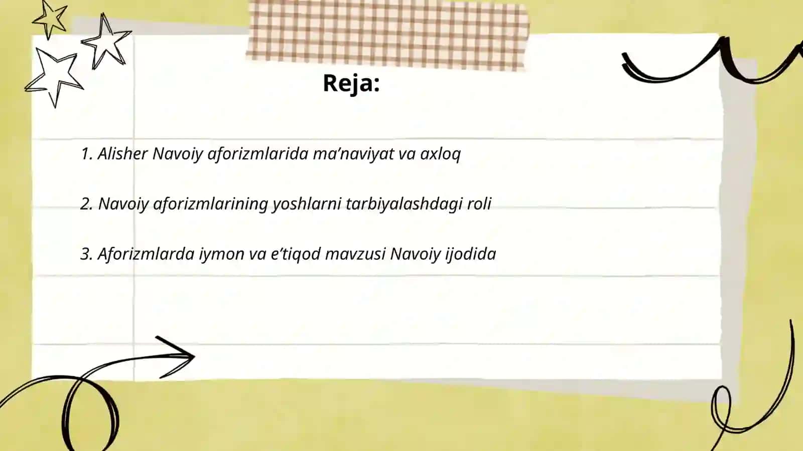 Alisher Navoiy afarizmlari 2