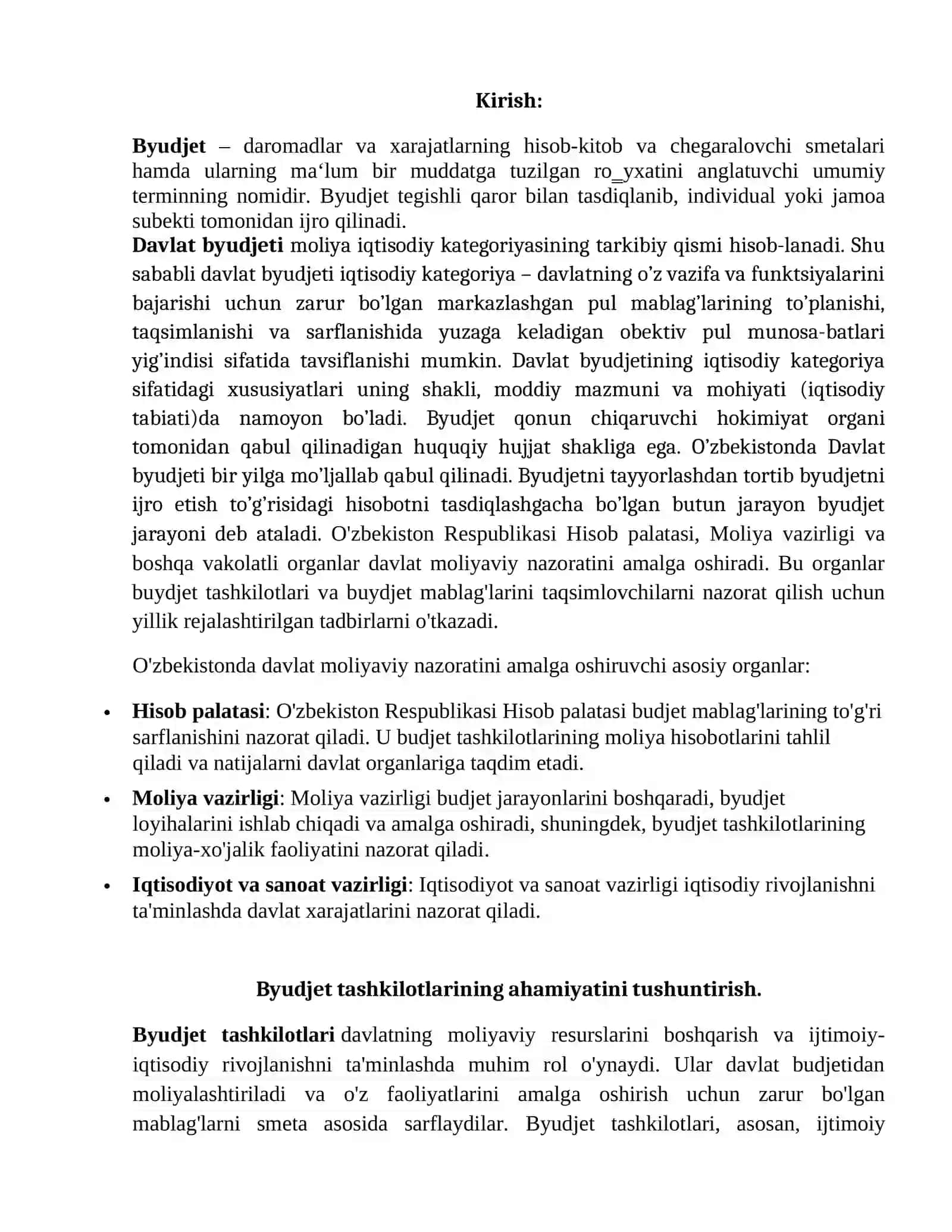 Davlat byudjeti tarkibiy qismi 2
