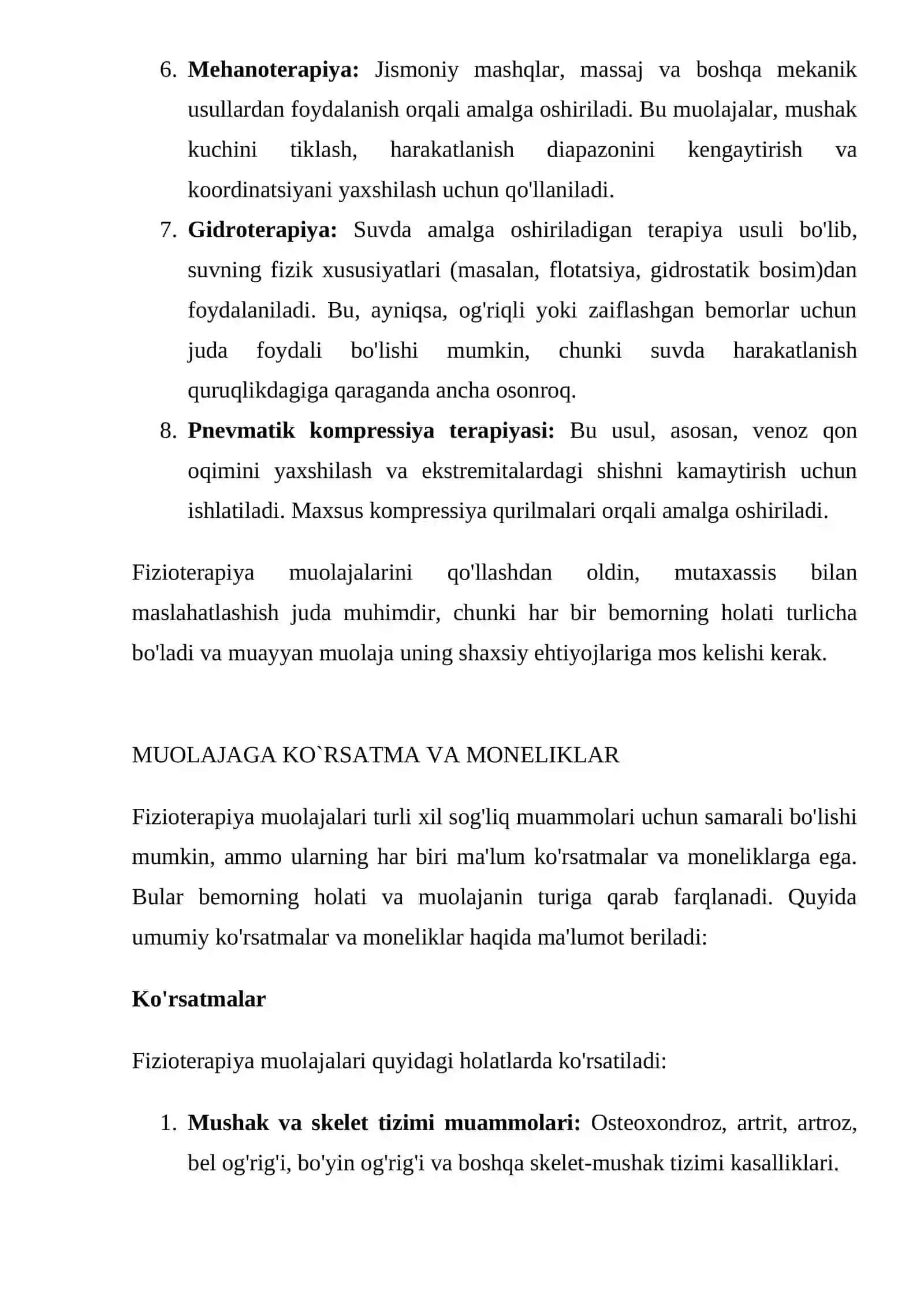 Fizioterapiya muolajalari 2