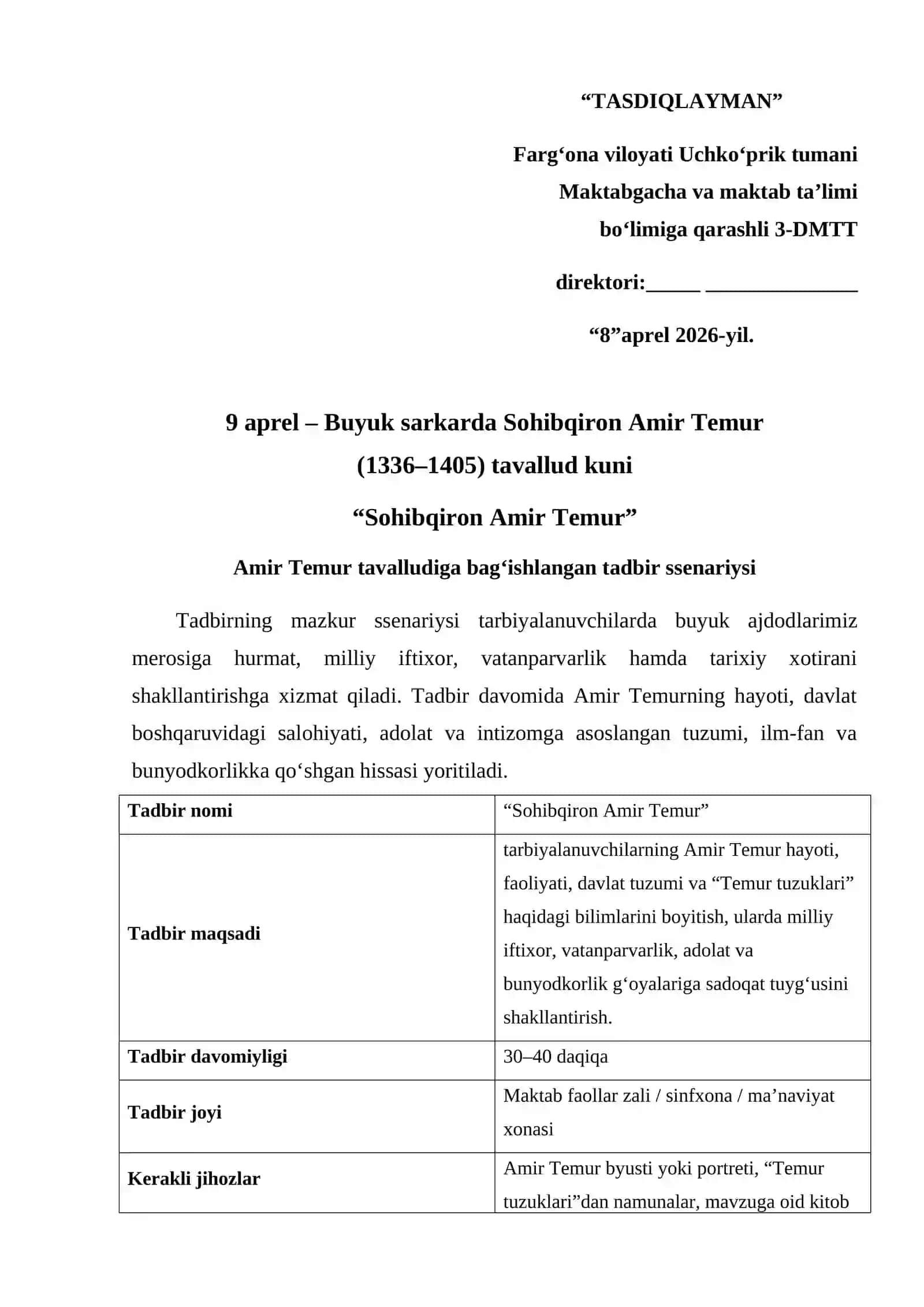 Sohibqiron Amir Temur 2