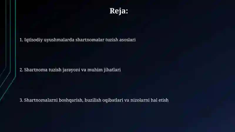 Shartnoma tuzish jarayoni va muhim jihatlari 2