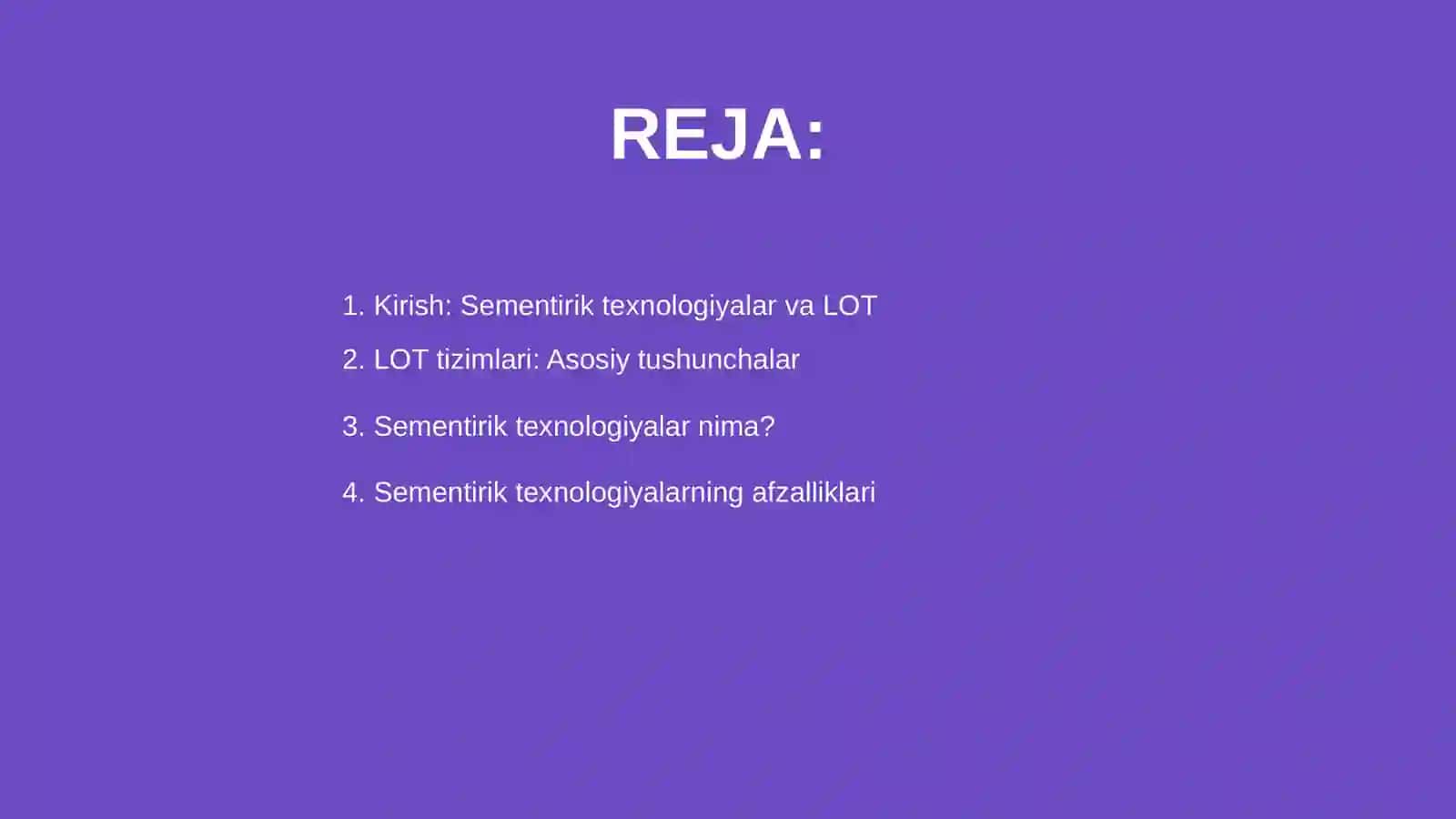 Sementirik texnologiyalar va LOT tizimlari 2